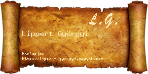 Lippert Györgyi névjegykártya